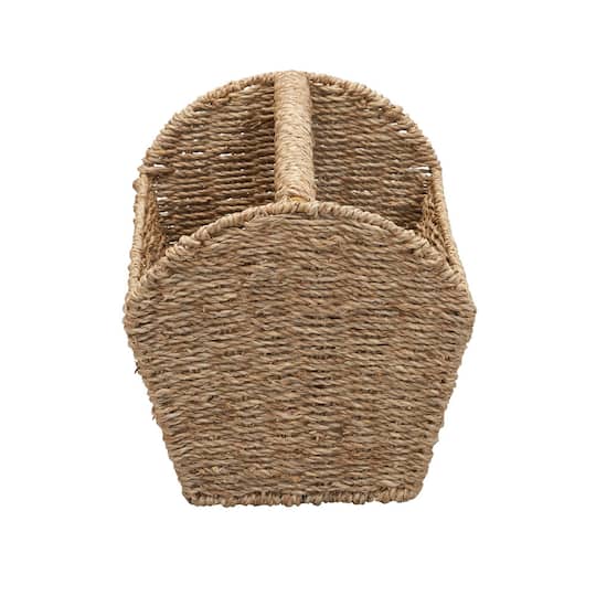 Household Essentials 16.5" Wide Seagrass Rectangular Woven Magazine Rack